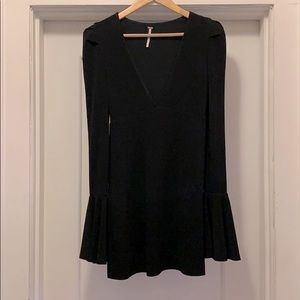 Free People witchy mini black dress